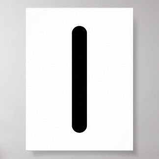 Poster Runas nórdicas ISA (Gelo, Quietude, Introspecção)