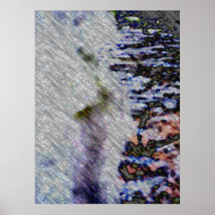 Pôster Runner de água, abstrato digital