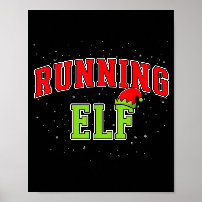 Poster Running Elf Christmas Family Matching Group Xmas R (Frente)