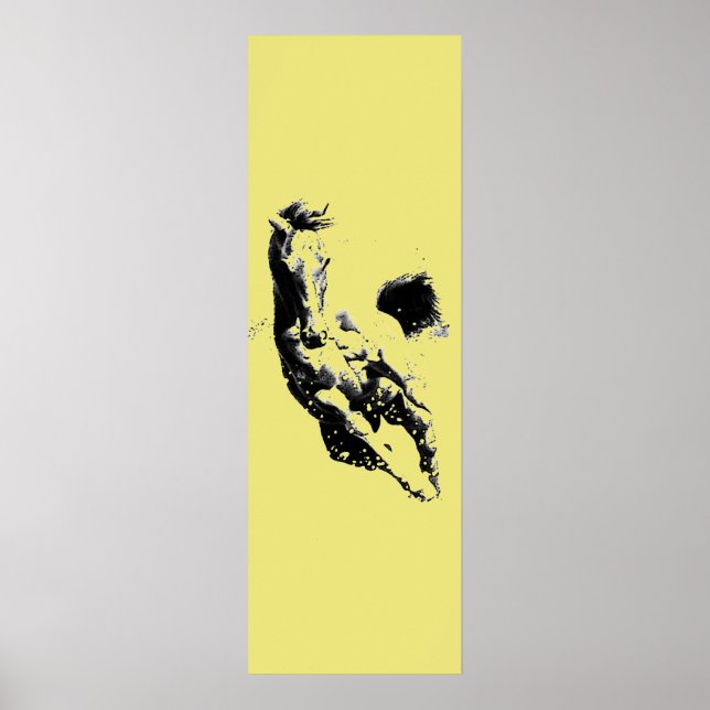 Pôster Running Horse Artwork Golden Yellow Door (Frente)