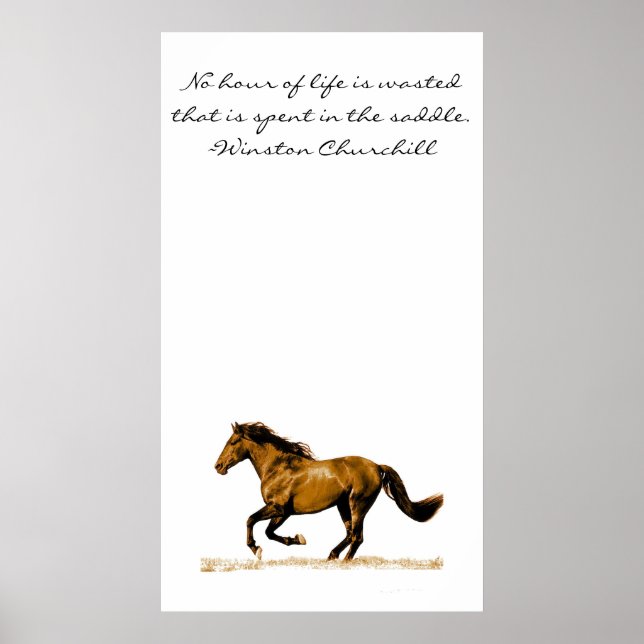 Poster Running Horse Inspirational Quote (Frente)