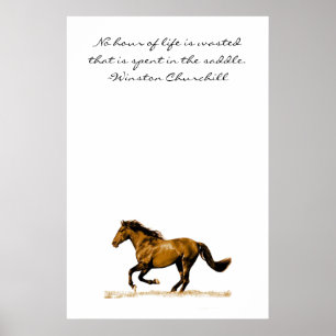Poster Running Horse Inspirational Quote