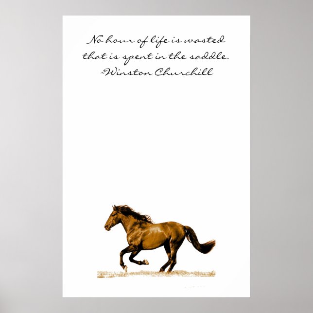 Poster Running Horse Inspirational Quote (Frente)
