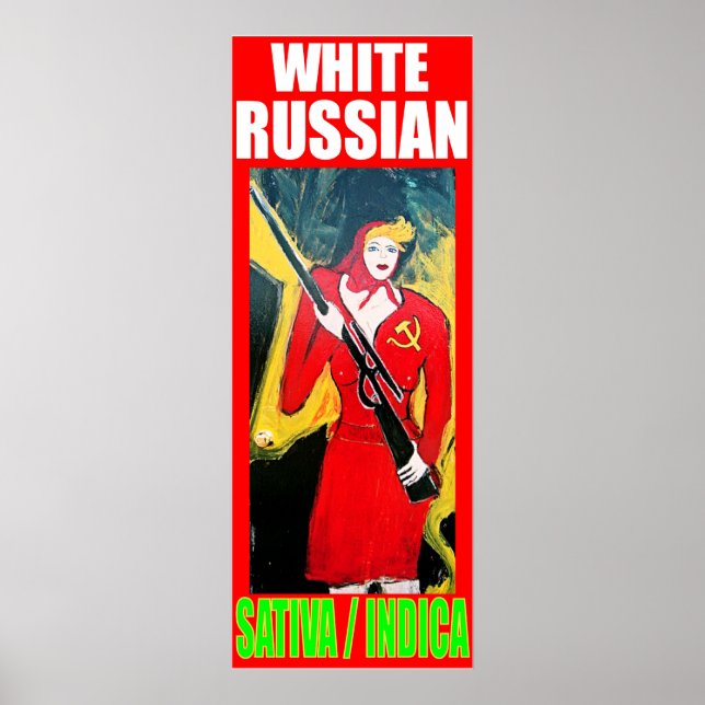 POSTER RUSSA BRANCA SATIVA INDICA (Frente)