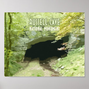 Poster Russell Caverna Monumento Nacional do Alabama