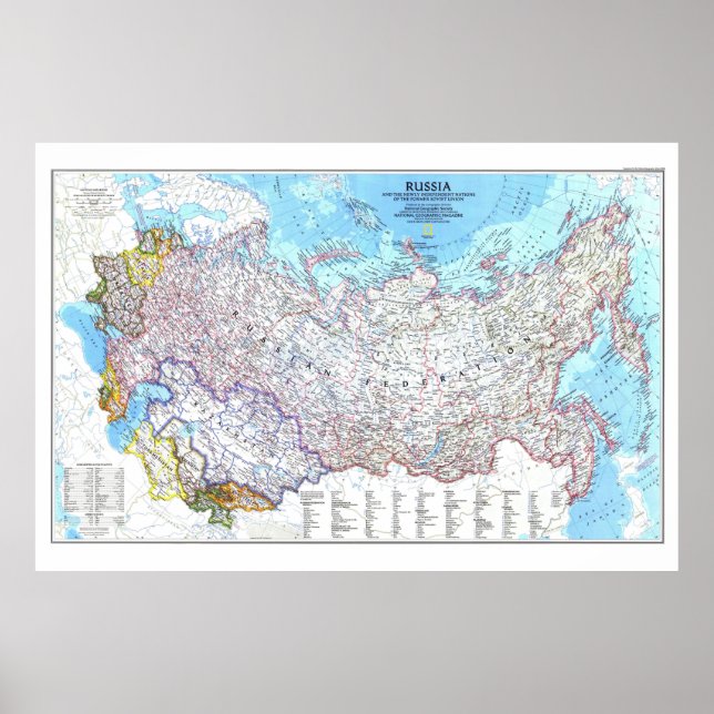 Poster “Russia: 1993 Newly MAP independent Nations. , (Frente)