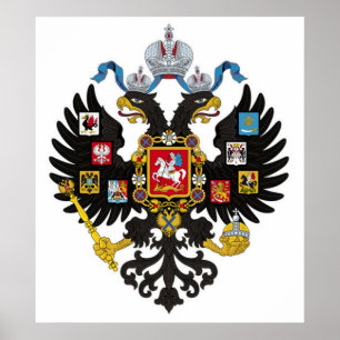 Poster RÚSSIA Casaco de armas do Império Russo