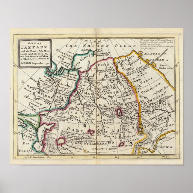 Pôster Rússia, Cazaquistão, Ásia (Frente)