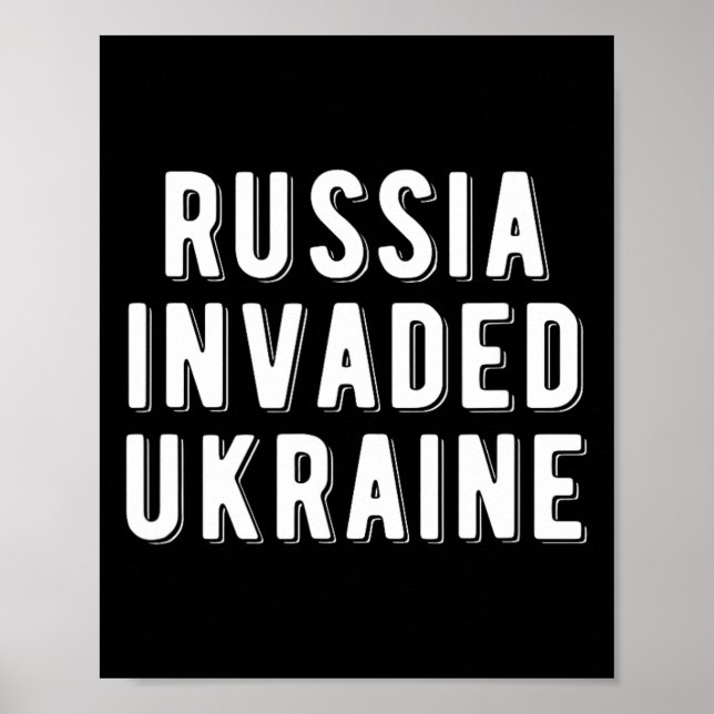 Poster Russia Invaded Ukraine  (Frente)