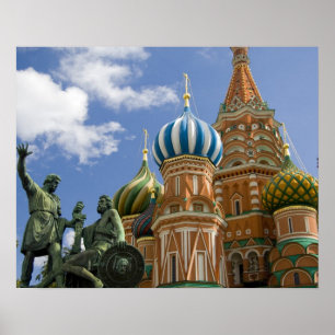 Pôster Rússia, Moscou, Praça Vermelha. Ruas, Basil 3