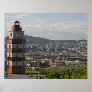 Poster Rússia, Murmansk. A maior cidade a norte do