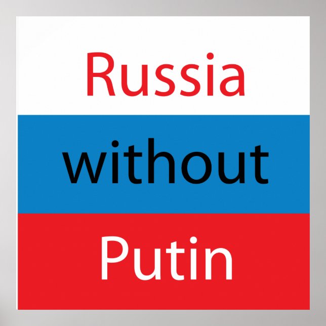 Poster Rússia sem Putin (Frente)