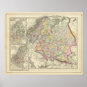 Pôster Rússia, Suecia, Noruega
