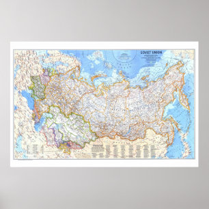 Poster "Rússia (União Soviética): 1976 detalhou o MAPA
