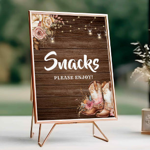 Poster Russo Country Boots Cowgirl Sinal de Aniversário