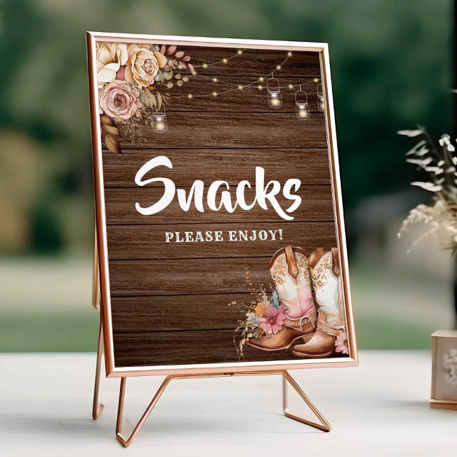 Poster Russo Country Boots Cowgirl Sinal de Aniversário (Criador carregado)