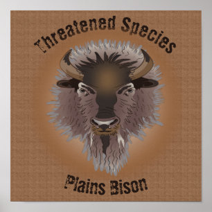 Poster Russo Western Plains Bison