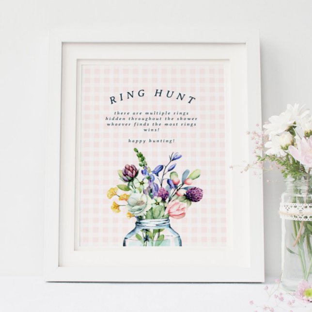 Poster Russo Wildflower Mason Jar Bridal Ring Hunt (Criador carregado)