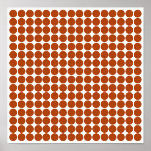 Poster Rust Red Safari Dot