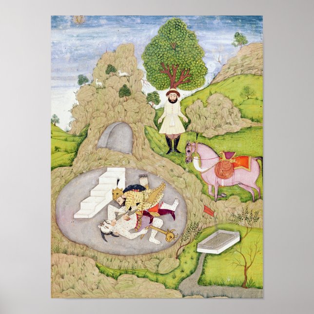 Pôster Rustam matando o demônio branco (Frente)