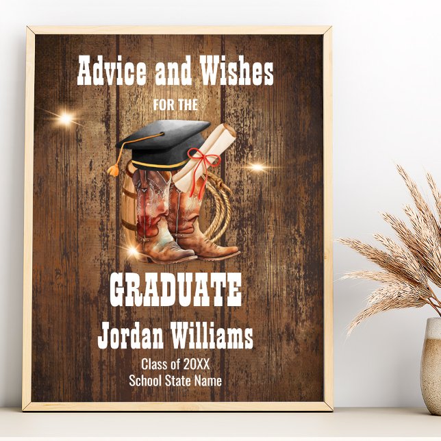Poster Rustic Advice for the Graduate  (Criador carregado)