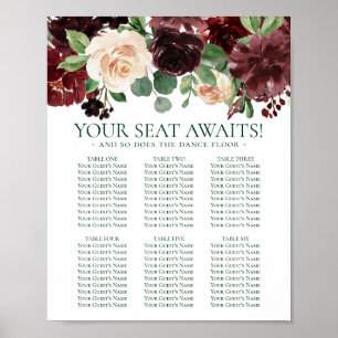 Poster Rustic Blooms Quadro Sentado Terracotta Marsala