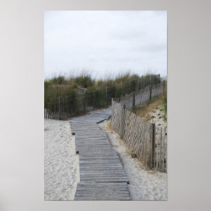 Pôster Rustic Boardwalk para Praia