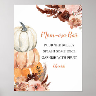 Poster Rustic Boho Pumpkin Game Momosa Bar
