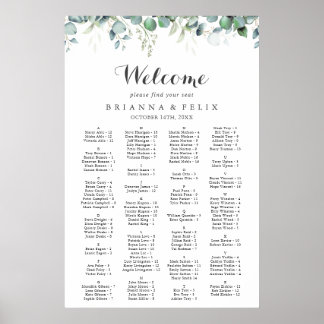 Poster Rustic Botanical Eucalyptus Greenery Wedding