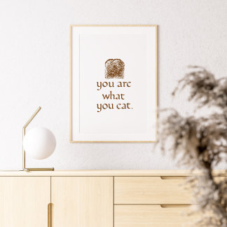 Poster Rustic Bread Art with Handwritten Calligraphy