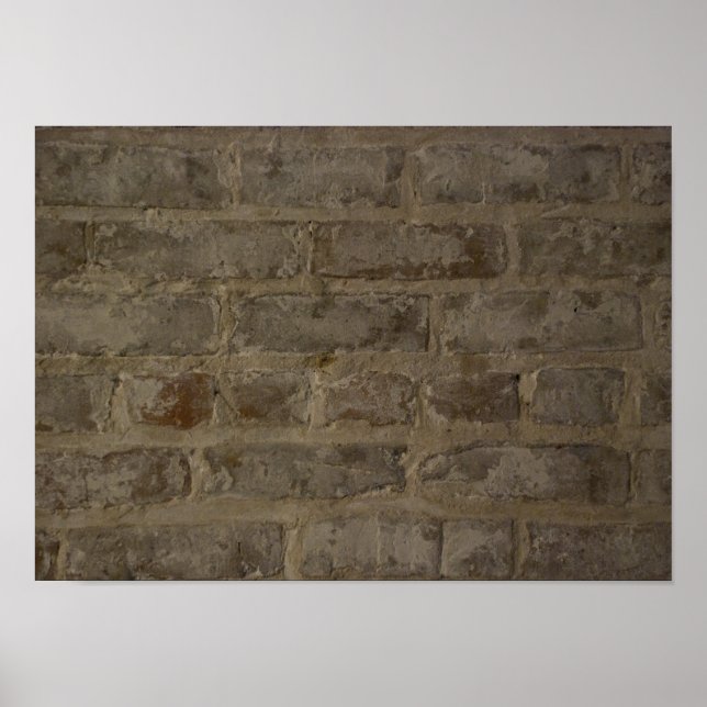 Pôster Rustic Brick Wall (Frente)