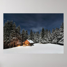 Rustic Cabin Snow Winter