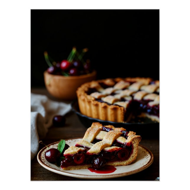 Pôster Rustic Cherry Pie Poster (Frente)