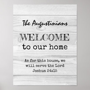 Poster Rustic Christian WELCOME