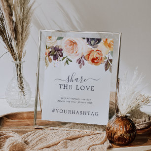 Poster Rustic Earth Compartilha O Sinal De Hashtag De Cas