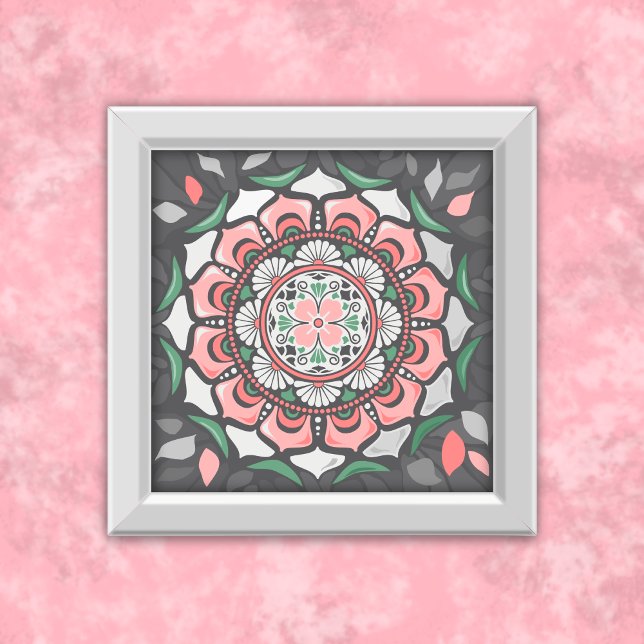 Poster Rustic Floral Mandala (Criador carregado)
