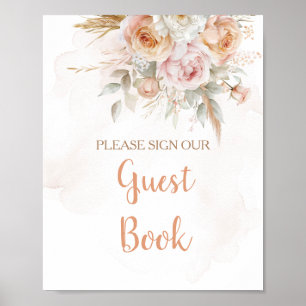 Poster Rustic Floral não é um maravilhoso livro de convid