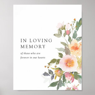 Poster Rustic Floral Spring Wedding In Loving Memory