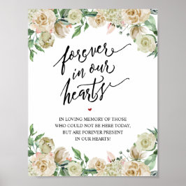 Poster Rustic Forever In Our Heart Memorial Sinal