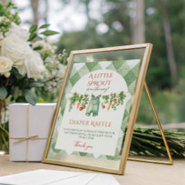 Poster Rustic Gender Neutral Sprout Baby Shower Diaper