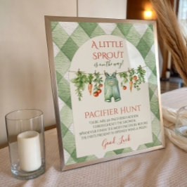 Poster Rustic Gender Neutral Sprout Baby Shower Hunt Game