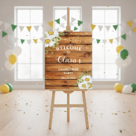 Poster Rustic Graduation  welcome sign