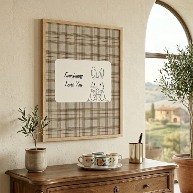 Poster Rustic Grey Gingham Wall Art - Western Style Decor (Criador carregado)