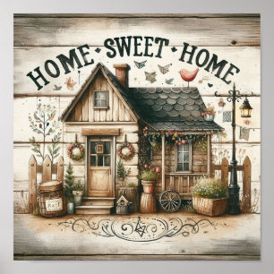 Poster Rustic Home Sweet Home 2