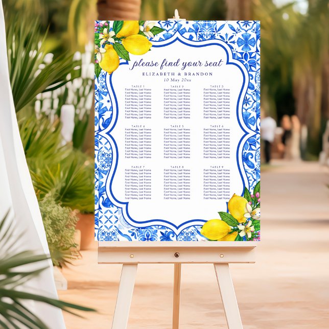 Poster Rustic Mediterranean Wedding with Lemons (Criador carregado)