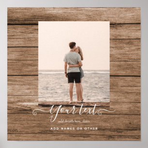 Poster Rustic PHOTO Oferece aos amigos da família de text