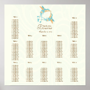 Pôster Rustic Romantic Hummingbird Kiss Love BirdWedding