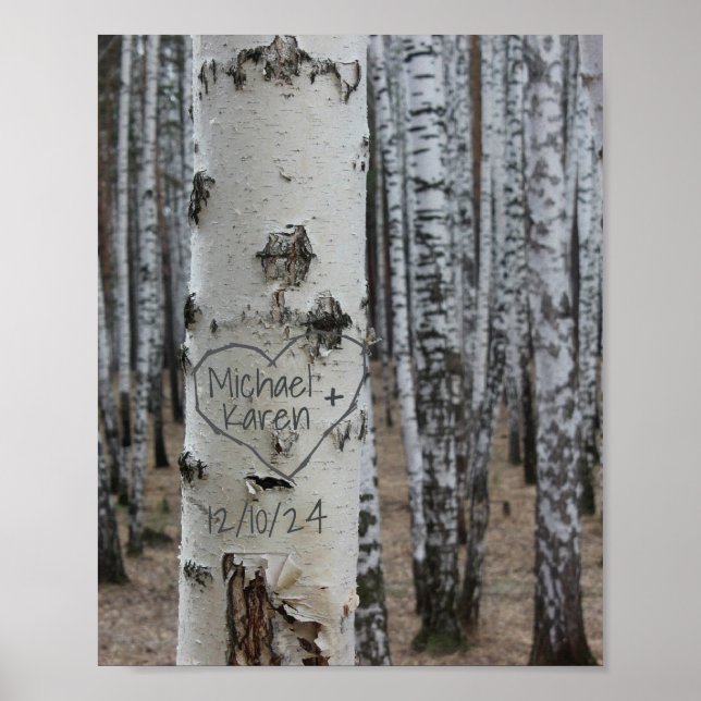 Poster Rustic Script Woods Engajados Keepsasak (Frente)