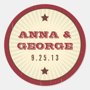 Poster Rustic: Selo do Adesivo de Burgundy de Choc