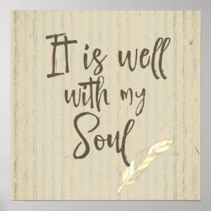 Poster Rustic Shabby: Está bem com a minha citação da 